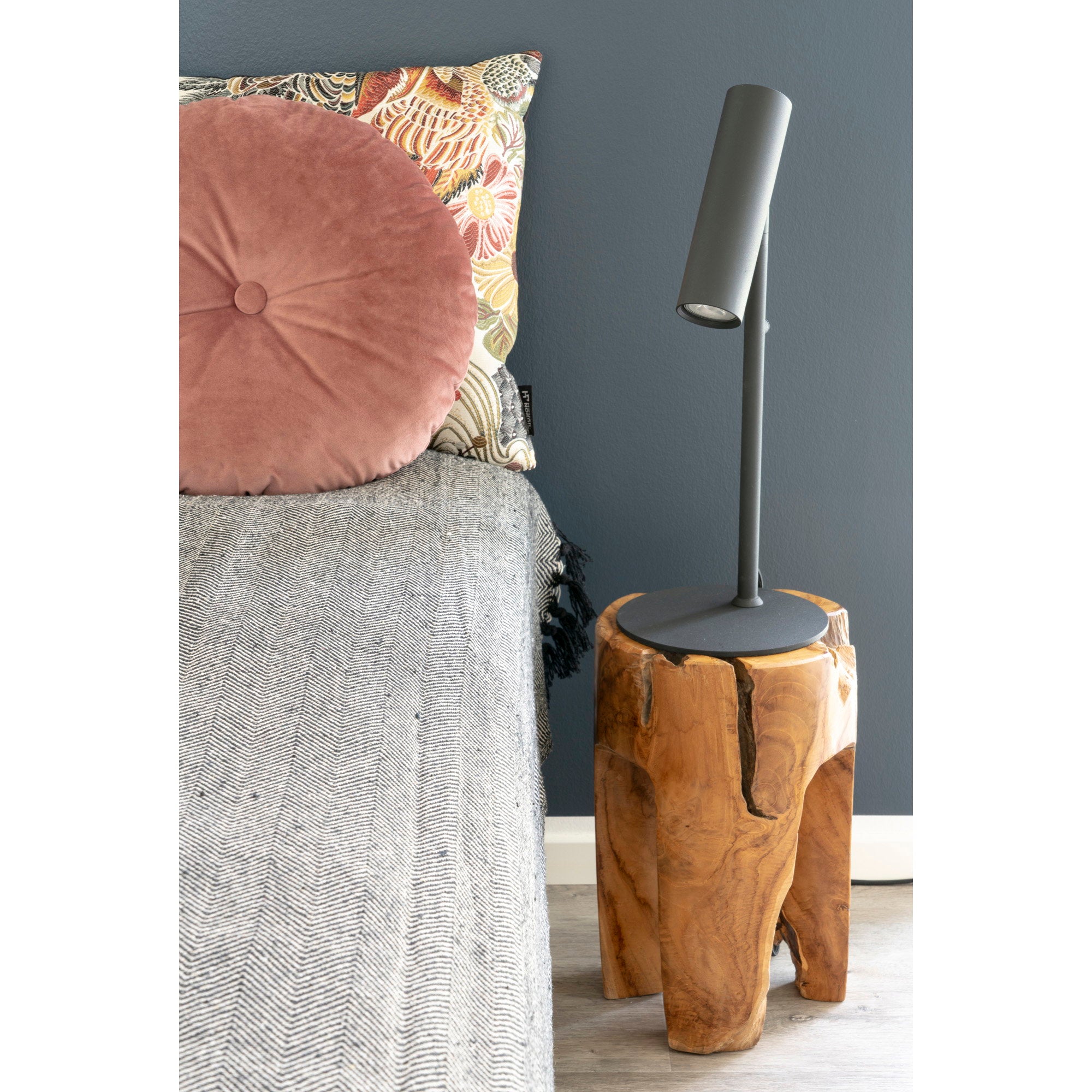 Rose  Stool - Stool, teak, natural, 3 leg ø26x40 cm