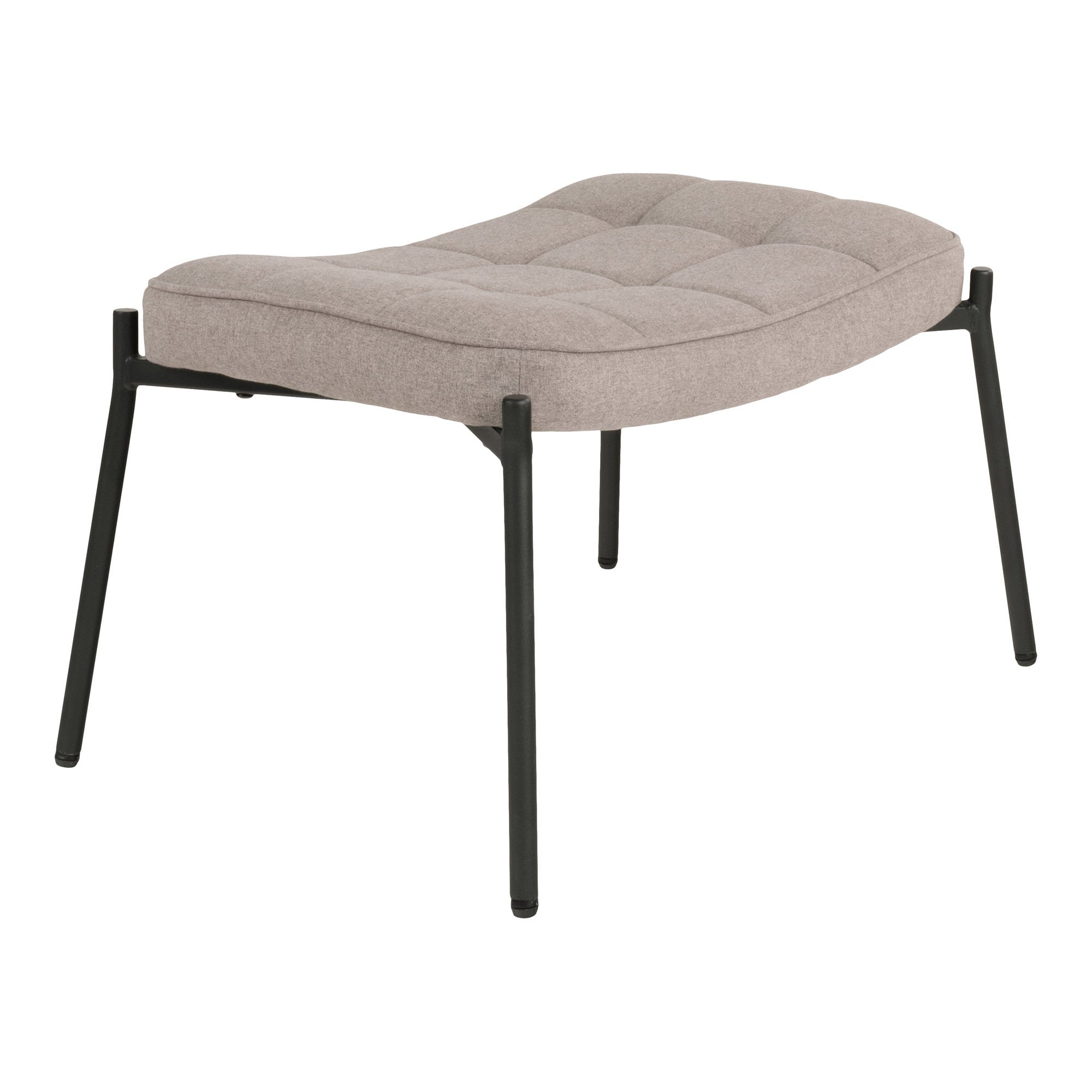 Glasgow Footrest - Footrest, stone, black legs HN1231