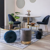 Serena 160x230cm gewebter Teppich - Blau & Creme