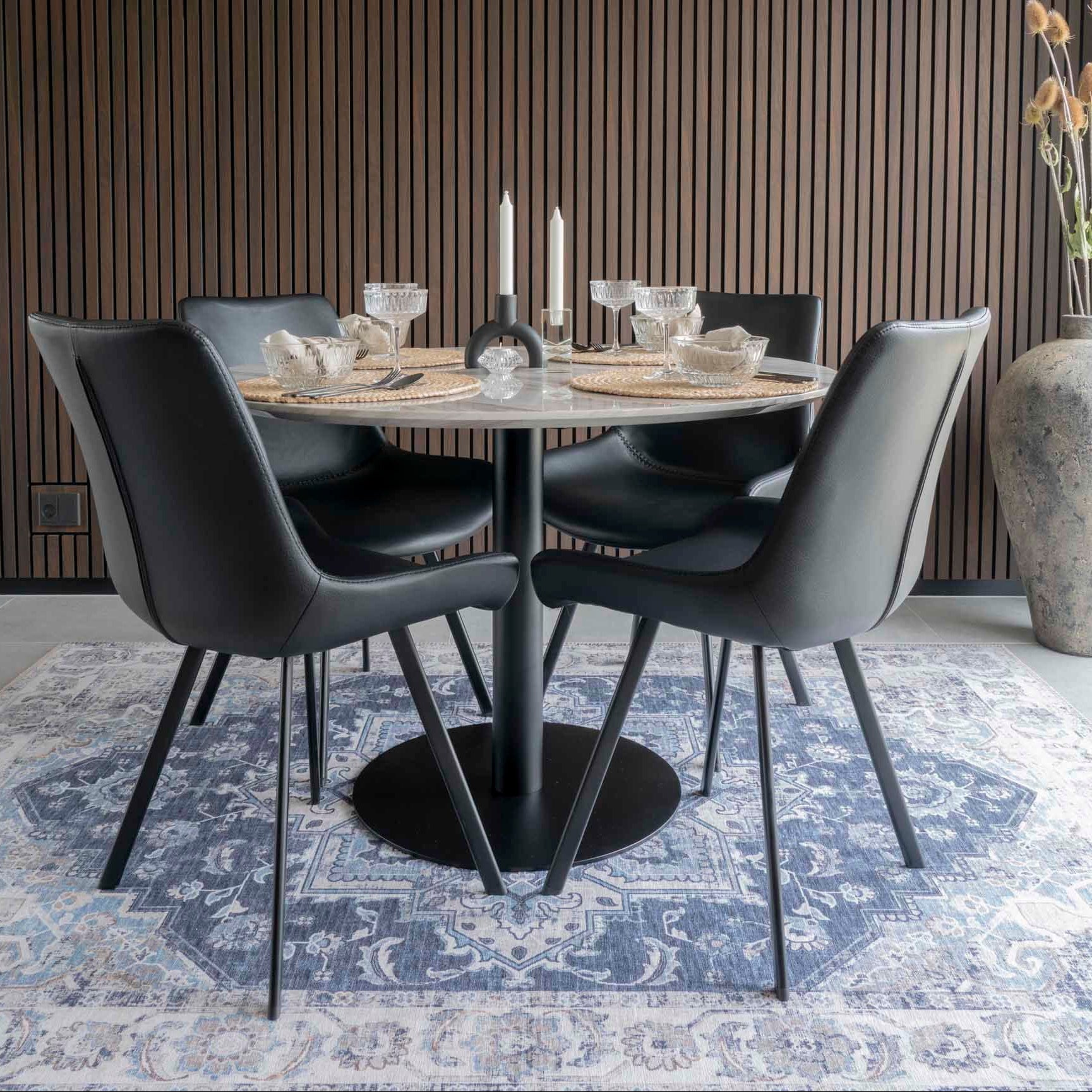 Serena 160x230cm gewebter Teppich - Blau & Creme