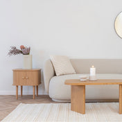 Sora 160x230cm handgewebter Wollteppich – Elfenbein