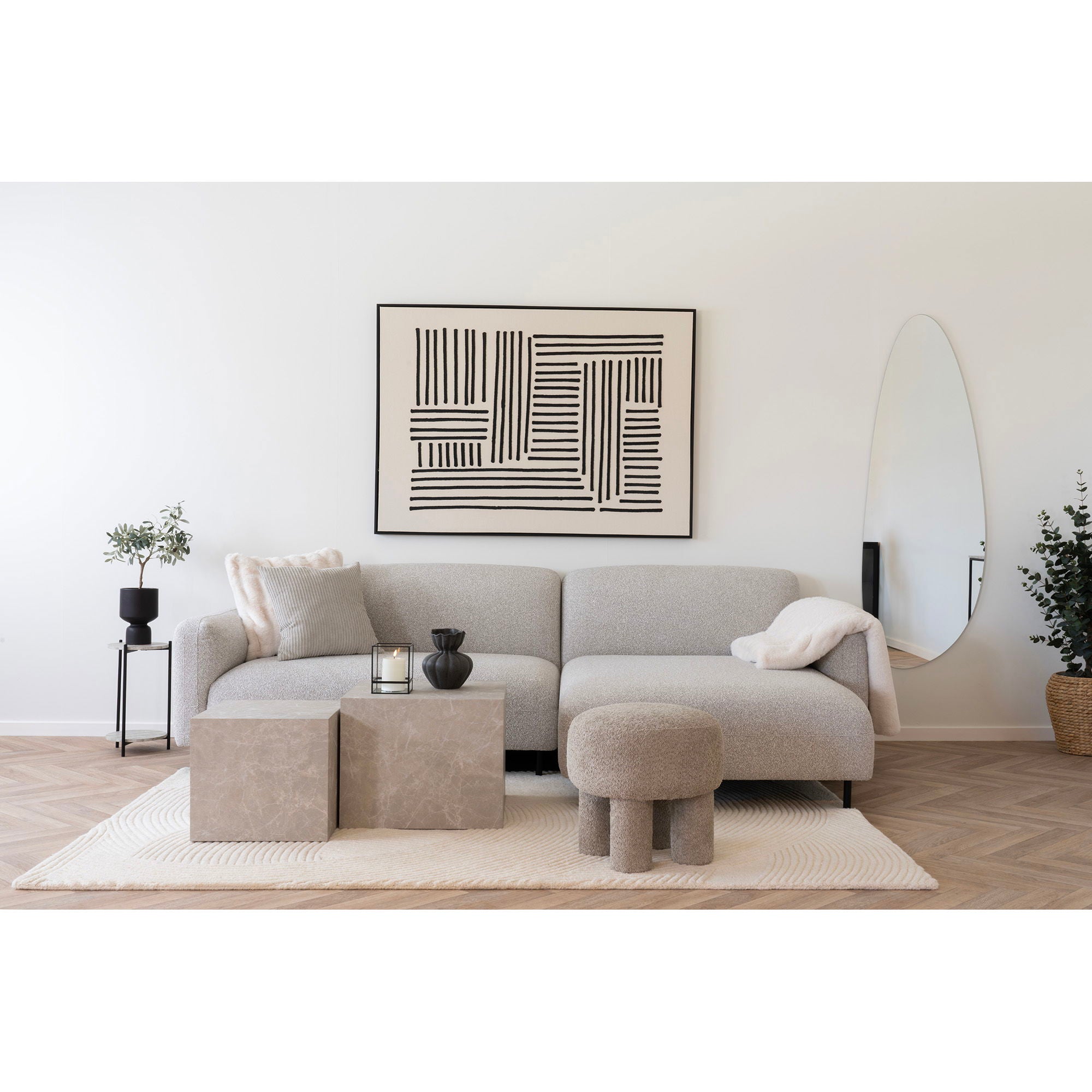 Tappeto di lana Eira 160x230cm – Avorio