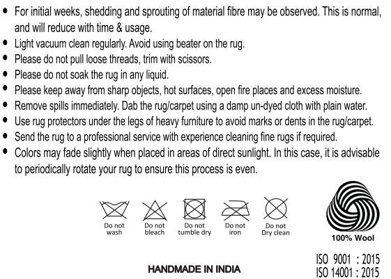 Tappeto di lana Eira 160x230cm – Avorio