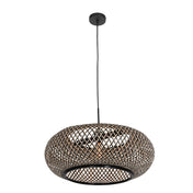 Lampe suspendue Kairo en hêtre/noir bambou