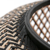 Lampe suspendue Kairo en hêtre/noir bambou