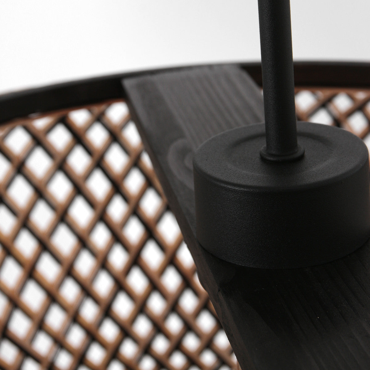 Lampe suspendue Kairo en hêtre/noir bambou