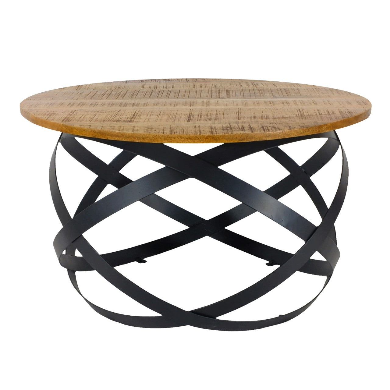 Table basse en métal noir Orbita