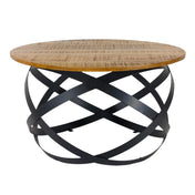 Table basse en métal noir Orbita