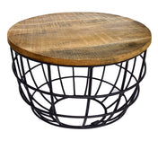Table d'appoint en bois de tabac Lexara