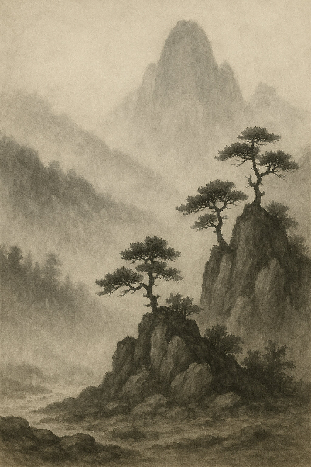 Schilderij preview aan de muur