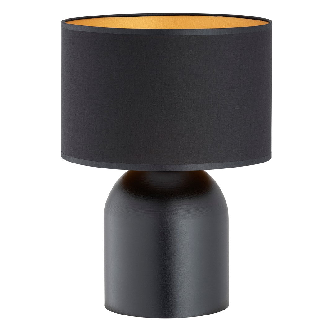 Lampe de table en acier noir et or Elira